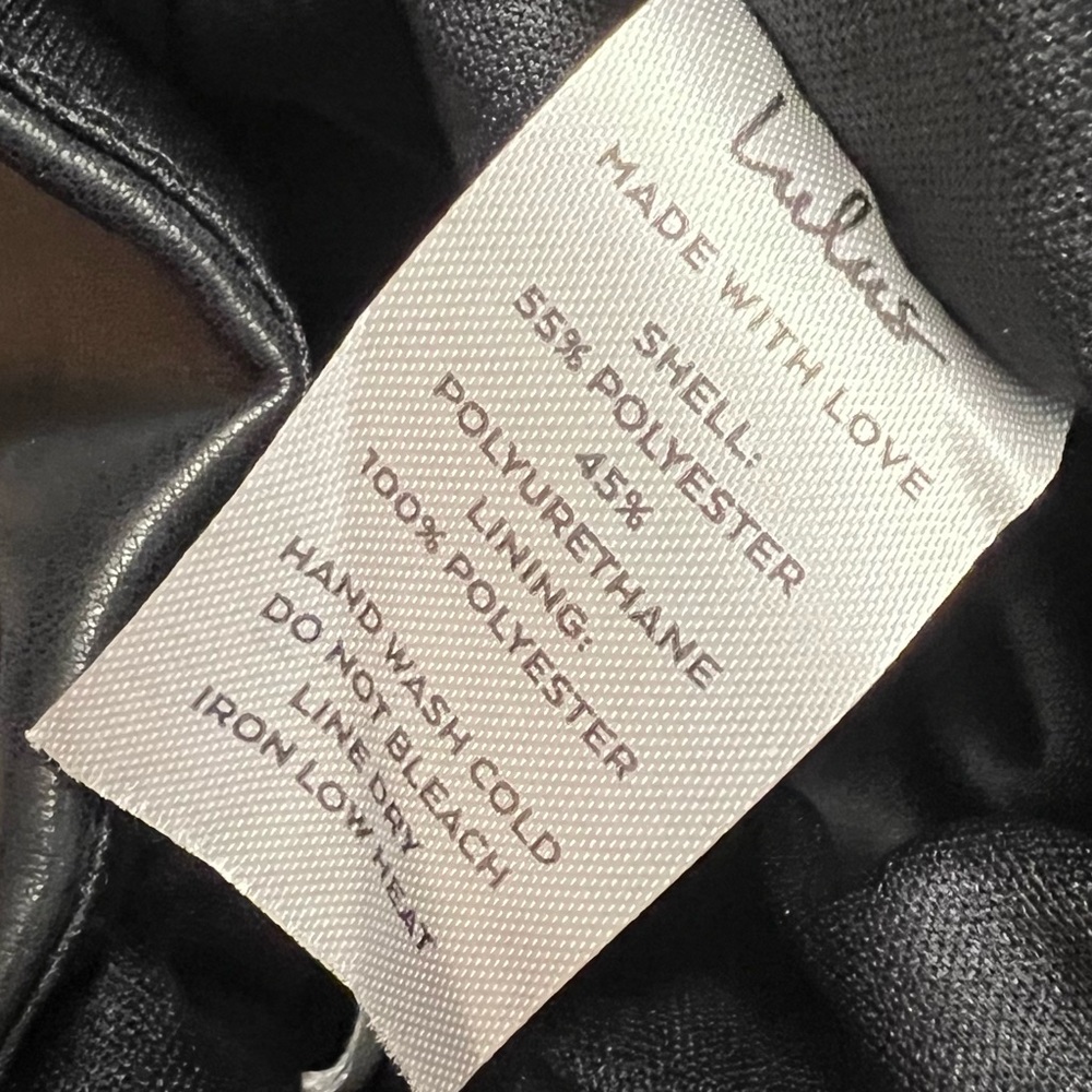 Lulus Be a Baddie Black Vegan Leather Sleeveless Tulip Mini Dress V neck XS NWT - Picture 10 of 10